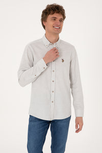 Camasa Barbat Textura Fina De Sezon Si Logo Brodat