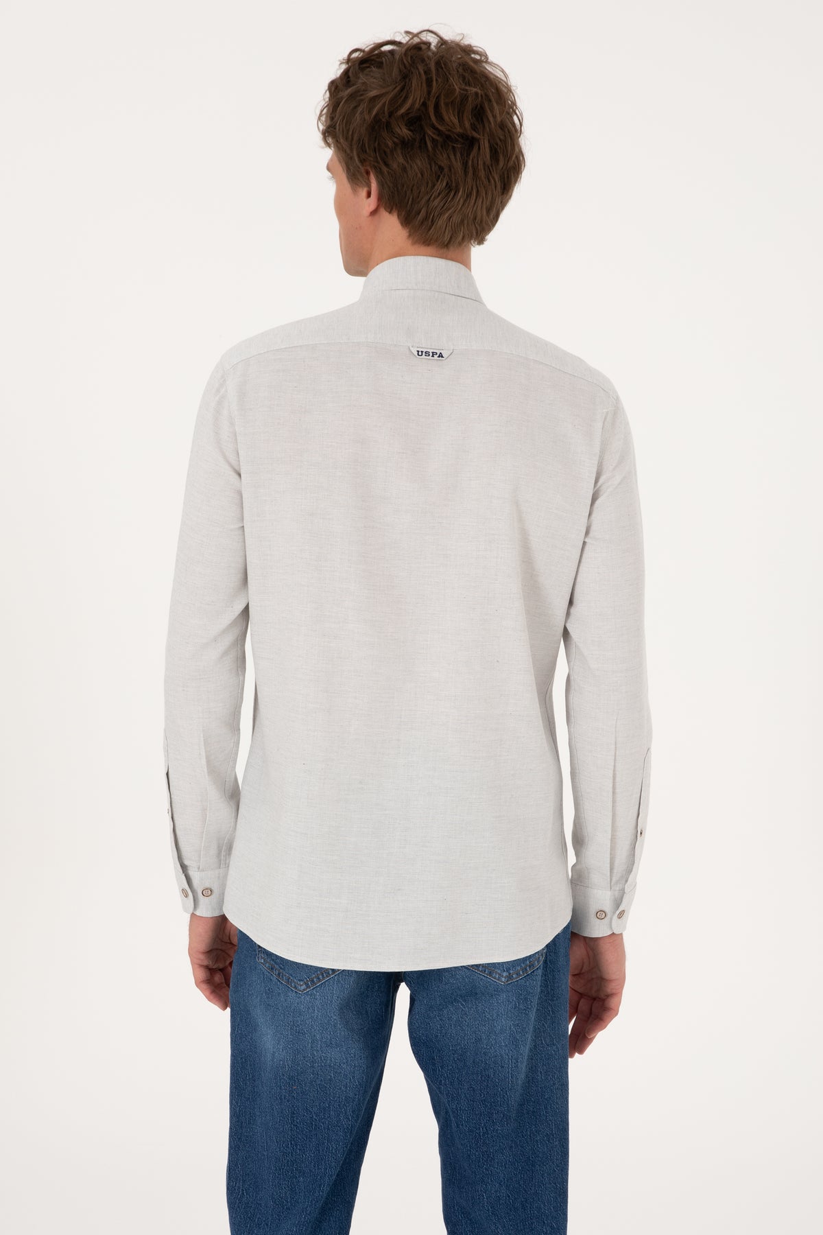 Camasa Barbat Textura Fina De Sezon Si Logo Brodat