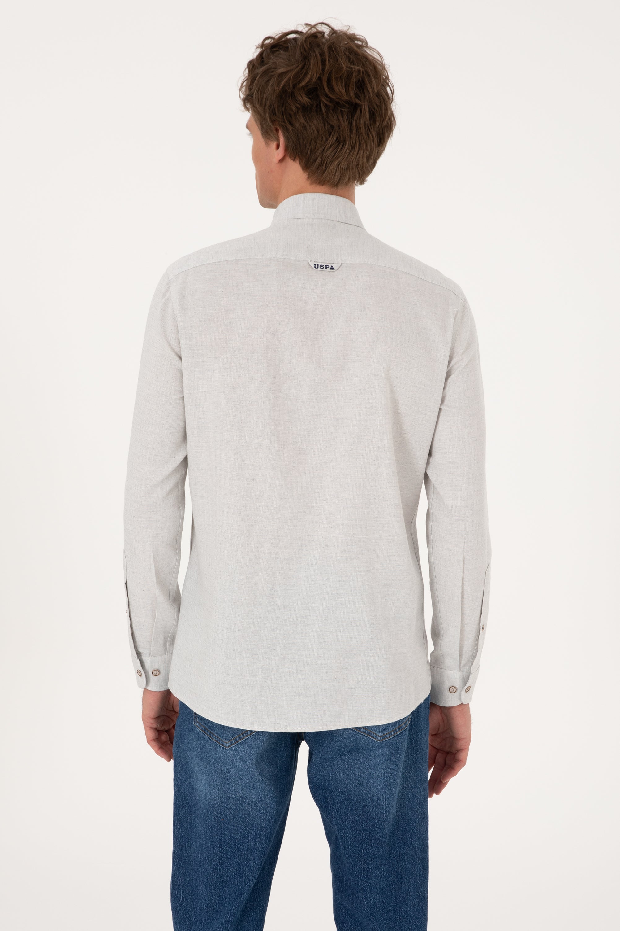 Camasa Barbat Textura Fina De Sezon Si Logo Brodat