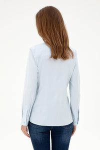 Camasa Slim Fit Dama Albastru Deschis