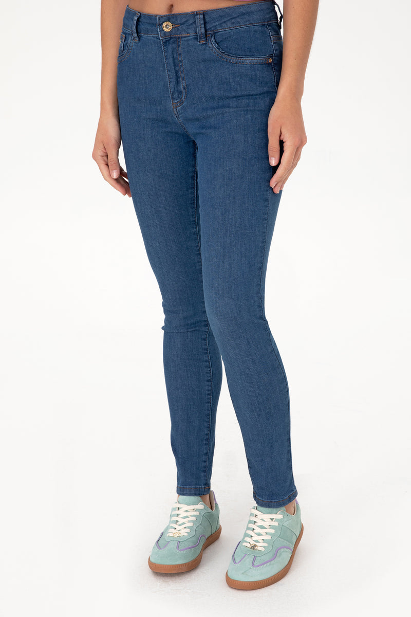 Blugi Dama Denim cu Talie Inalta