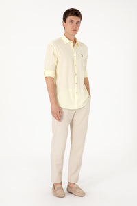 Camasa Barbat Galbena Tesatura de Vara