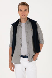 Cămașă Bărbați Pe Gri Cu Logo Colorat