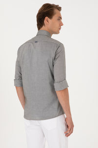 Cămașă Bărbați Pe Gri Cu Logo Colorat