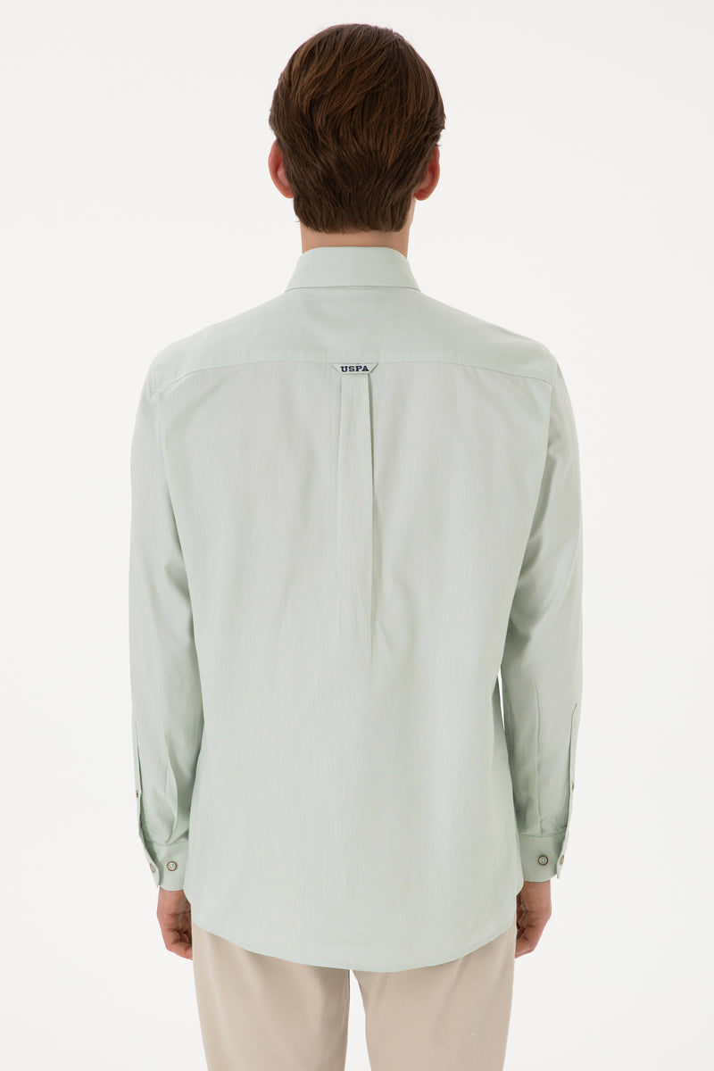 Camasa Barbat Bej Cu Logo Brodat