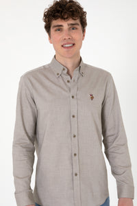 Camasa Barbat Maro Cappuccino Cu Logo Brodat