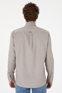 Camasa Barbat Maro Cappuccino Cu Logo Brodat