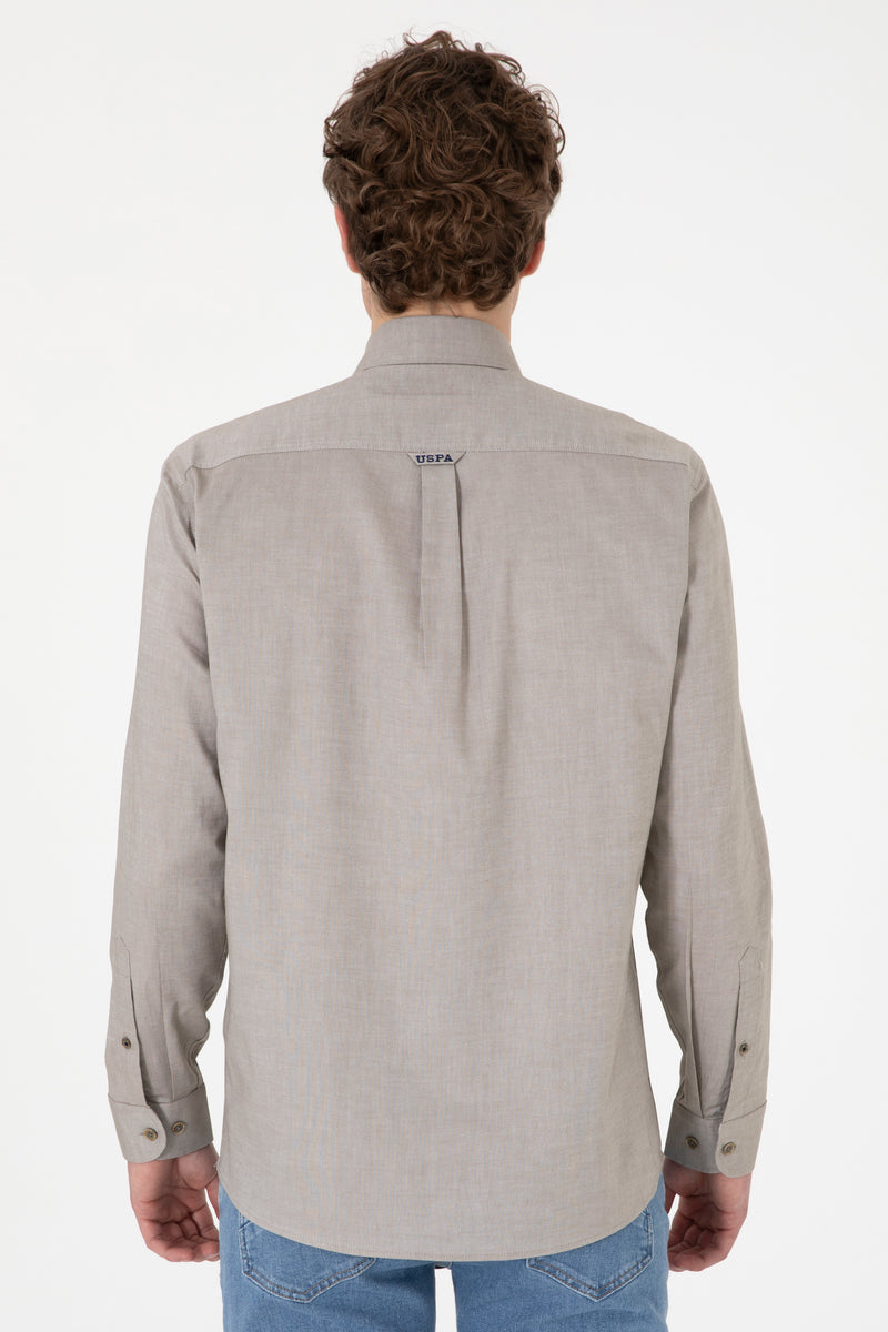 Camasa Barbat Maro Cappuccino Cu Logo Brodat