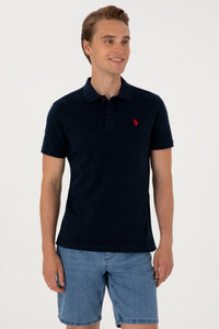Tricou Polo Barbat Bleumarin Inchis 