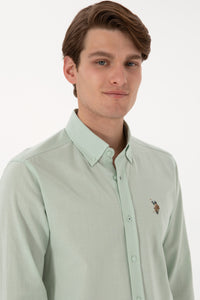 Camasa Barbat Verde Dafin Textura De Vara