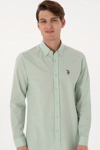 Camasa Barbat Verde Dafin Textura De Vara