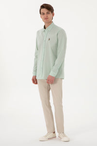 Camasa Barbat Verde Dafin Textura De Vara