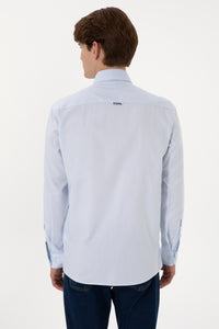 Camasa Barbat Albastra Deschis Cu Logo Brodat