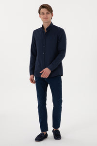 Camasa Barbat Bleumarin Cu Logo Brodat