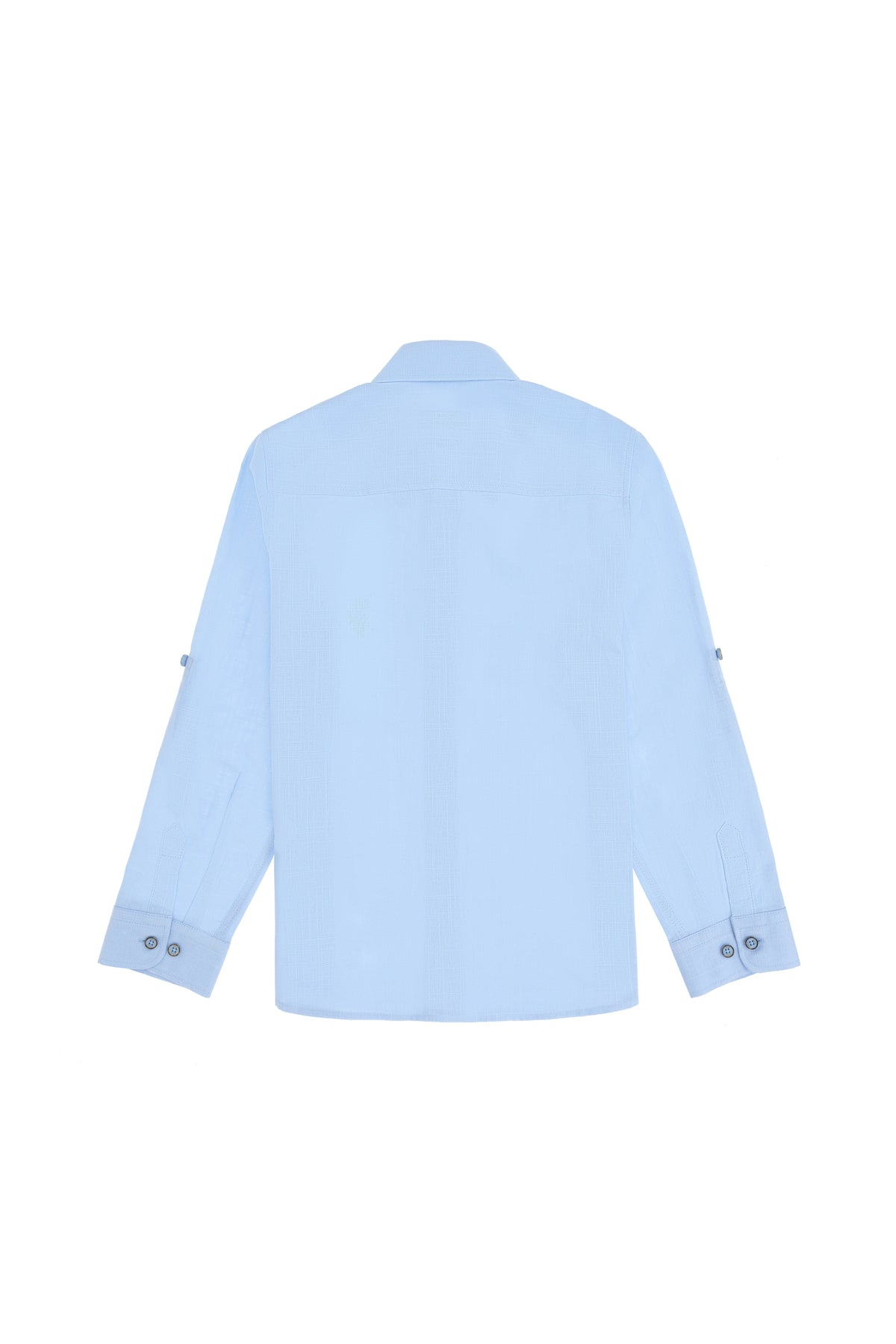 Cămașă Băieți Pe Albastru Deschis Cu Logo Colorat