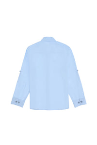 Cămașă Băieți Pe Albastru Deschis Cu Logo Colorat