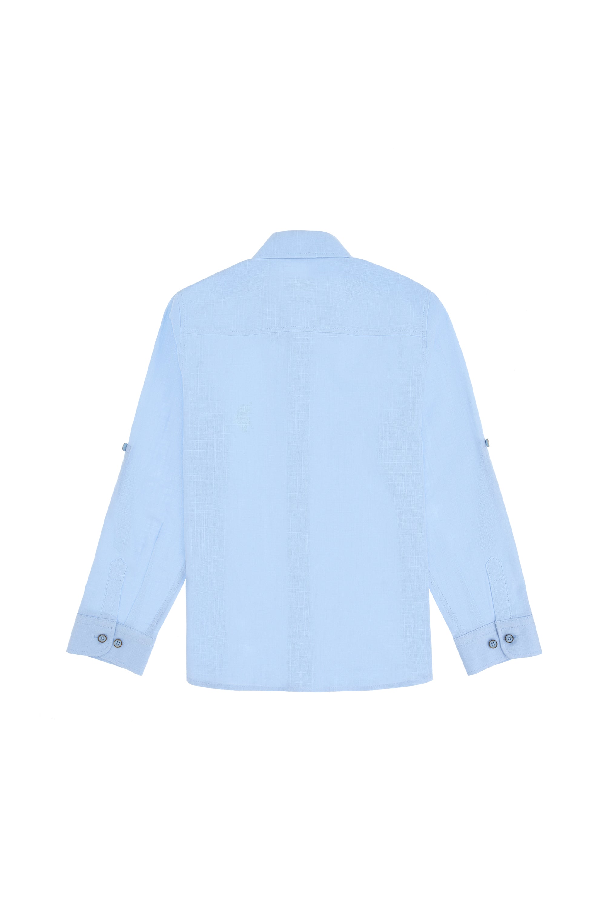 Cămașă Băieți Pe Albastru Deschis Cu Logo Colorat