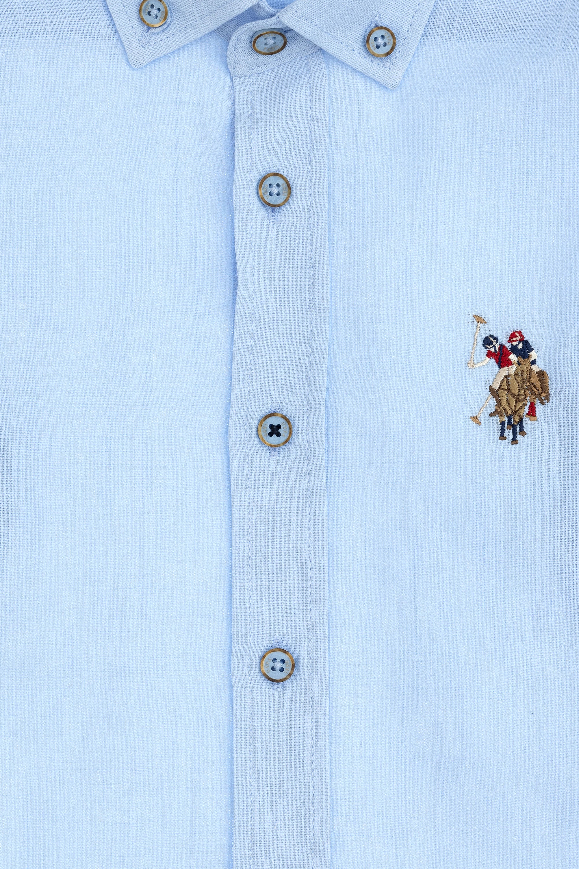 Cămașă Băieți Pe Albastru Deschis Cu Logo Colorat