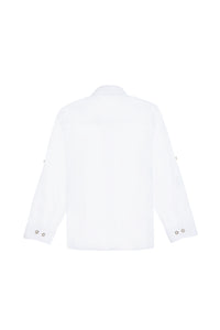 Cămașă Băieți Pe Alb Cu Logo Colorat