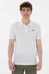 Tricou Polo Barbat Alb Cu Logo Brodat