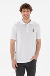 Tricou Polo Barbat Alb Cu Logo