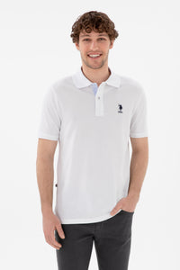 Tricou Polo Barbat Alb Cu Logo