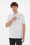 Tricou Polo Barbat Alb Cu Logo