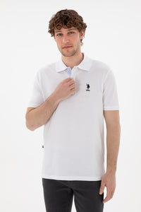 Tricou Polo Barbat Alb Cu Logo