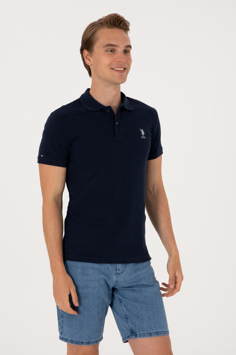Tricou Polo Barbat Bleumarin Cu Logo