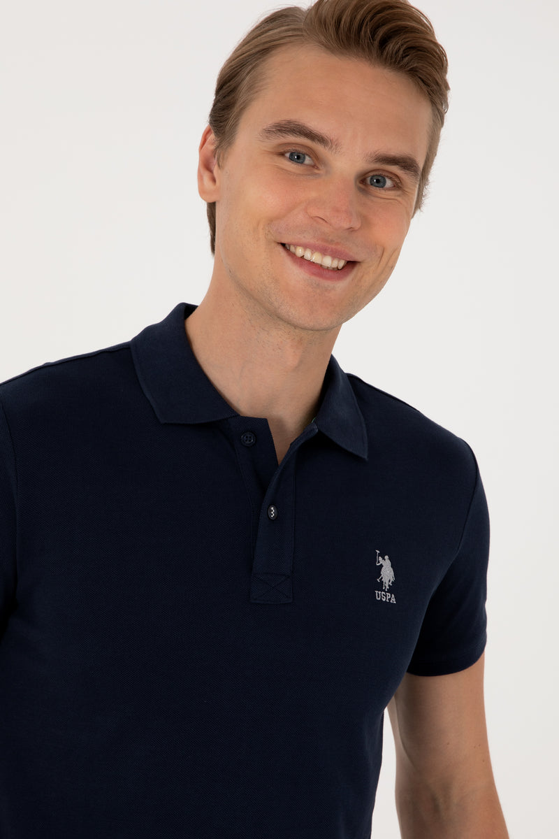 Tricou Polo Barbat Bleumarin Cu Logo