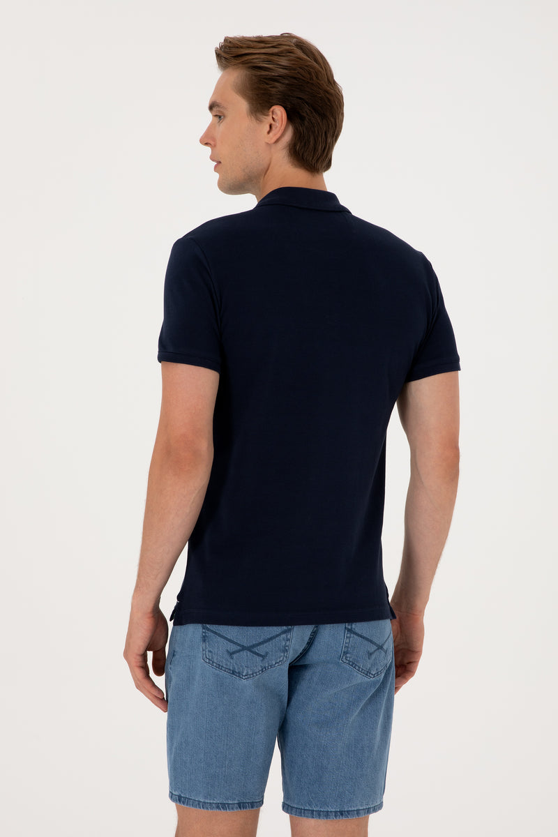 Tricou Polo Barbat Bleumarin Cu Logo