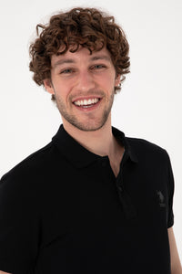 Tricou Polo Barbat Negru Cu Logo