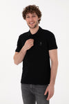 Tricou Polo Barbat Negru Cu Logo