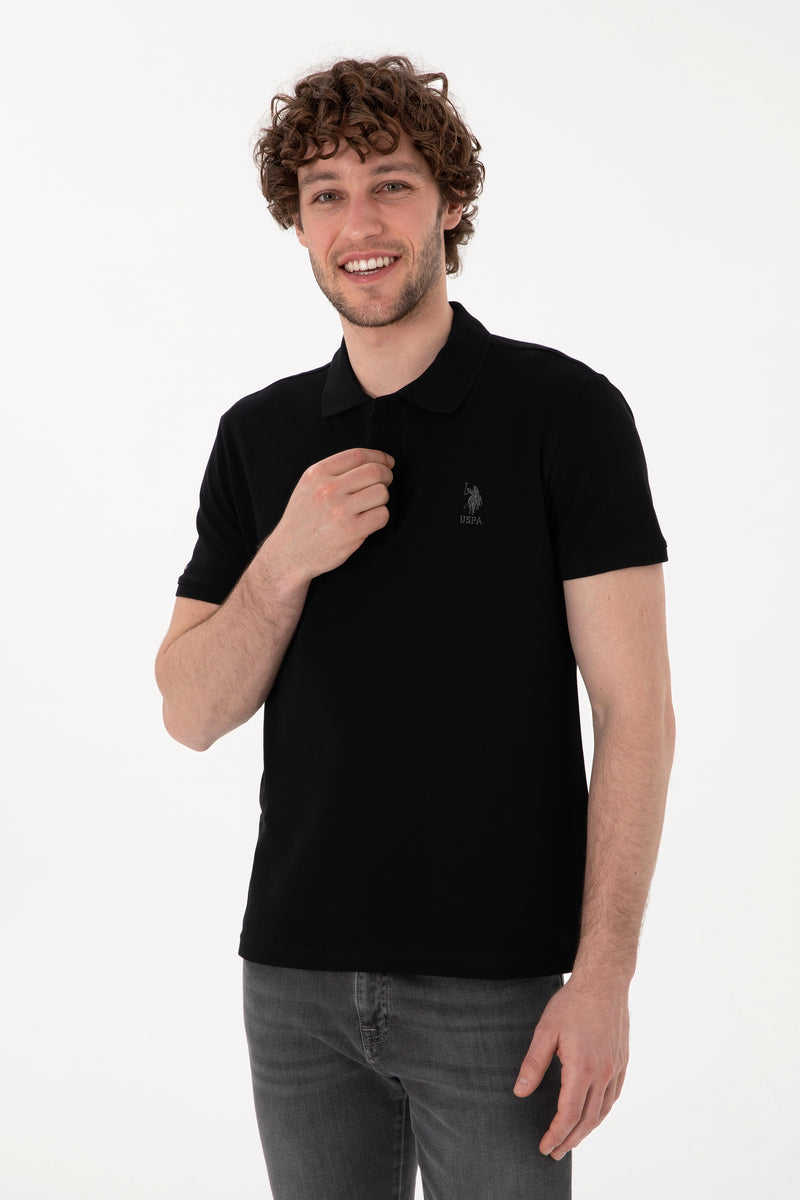 Tricou Polo Barbat Negru Cu Logo