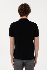 Tricou Polo Barbat Negru Cu Logo