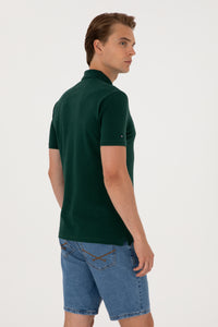Tricou Polo Barbat Verde Cu Logo