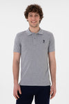 Tricou Polo Barbat Gri Cu Logo