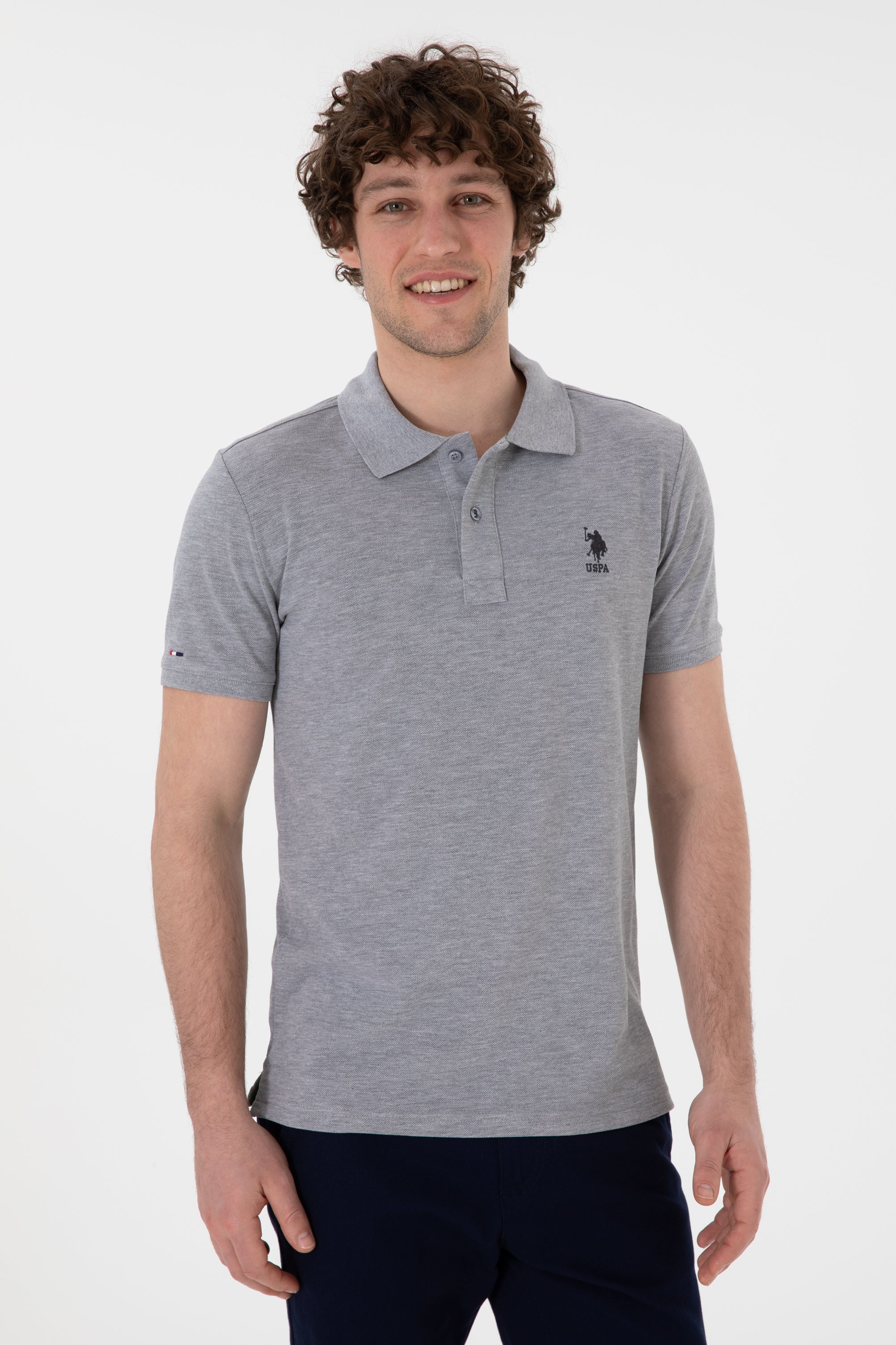 Transport X CLUBHAUS Laurel Polo グレーSサイズ Tricou Polo Barbat Gri Cu Logo U.S. Polo Assn. Romania