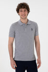 Tricou Polo Barbat Gri Cu Logo