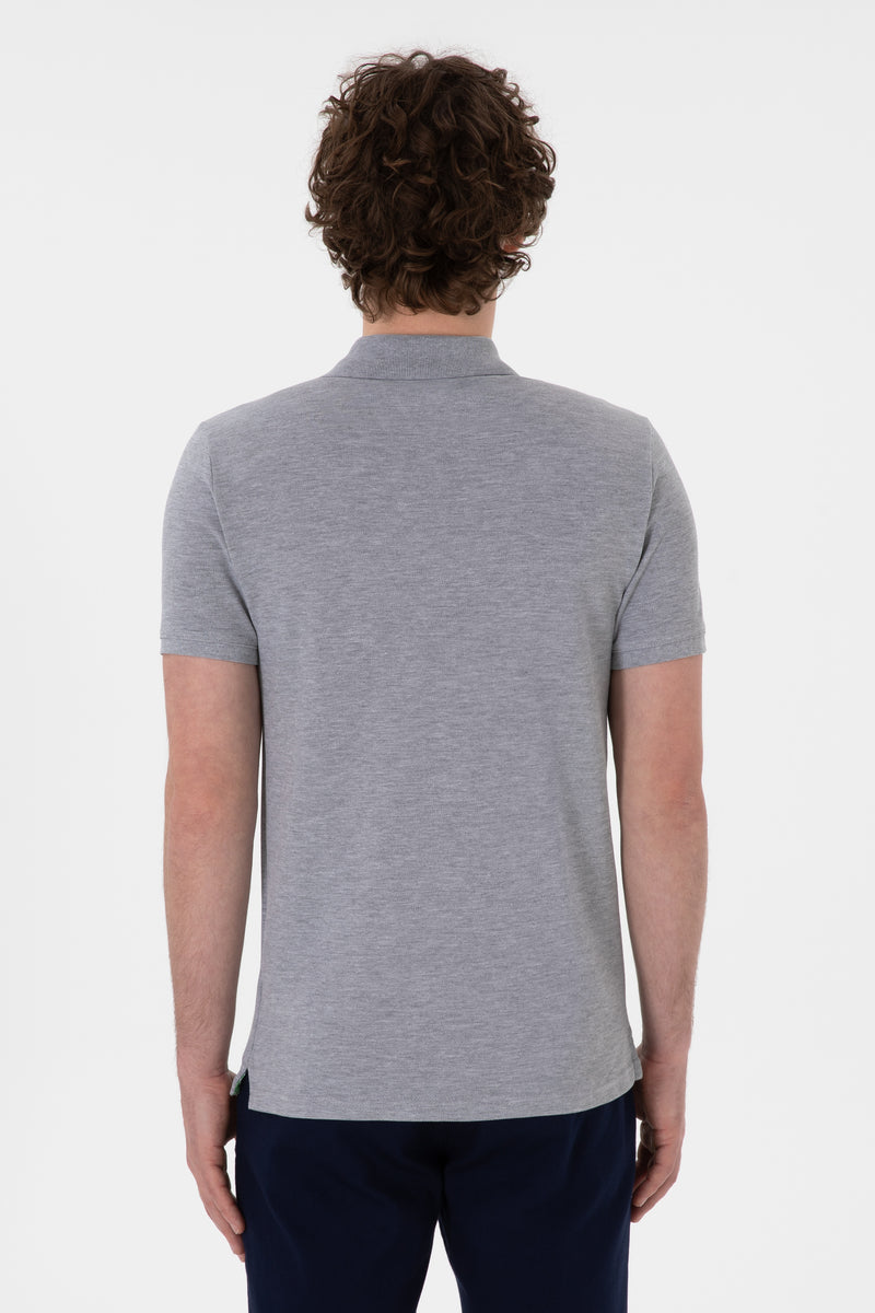 Tricou Polo Barbat Gri Cu Logo