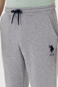 Pantaloni Sport Barbat Gri Cu Logo Brodat