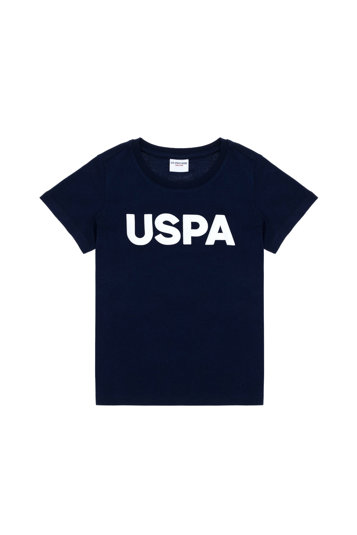 Tricou Băieți Pe Bleumarin Cu Guler Rotund Și Print USPA