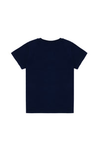 Tricou Băieți Pe Bleumarin Cu Guler Rotund Și Print USPA