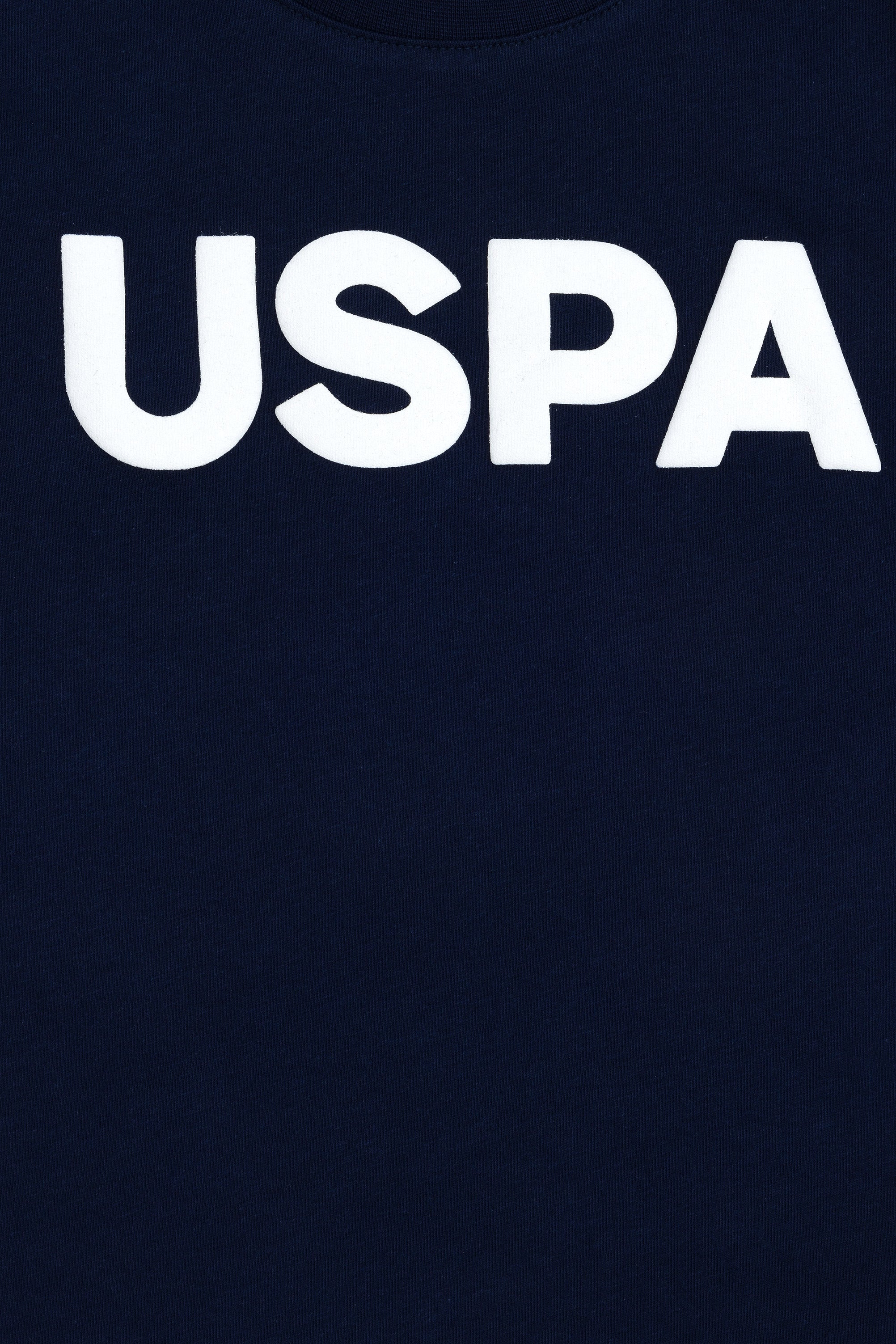 Tricou Băieți Pe Bleumarin Cu Guler Rotund Și Print USPA