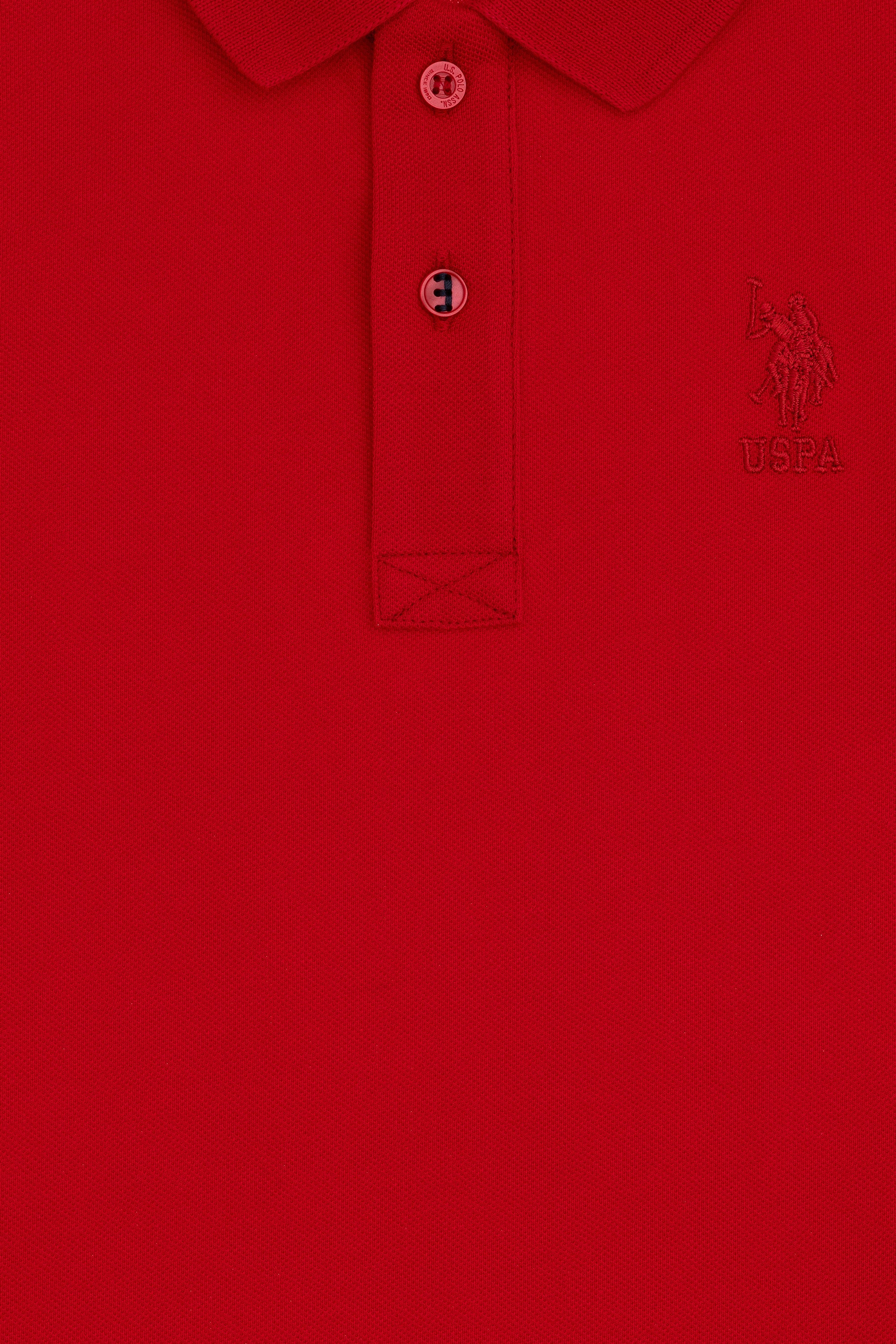 Tricou Polo Băieți Pe Roșu Cu Logo Brodat