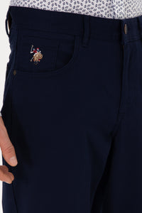 Pantaloni Barbat Tip Chinos Pe Bleumarin