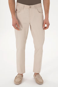 Pantaloni Barbat Tip Chinos Pe Bej