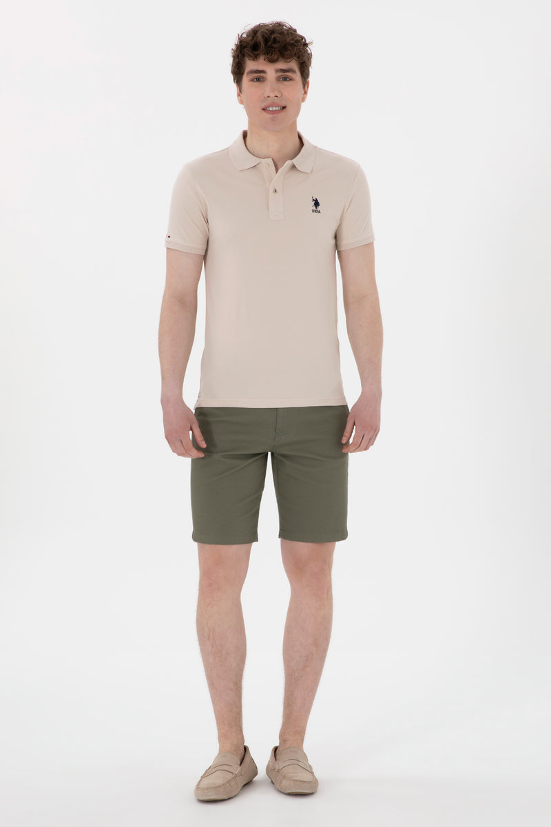 Pantaloni Scurti Barbat Tip Capri Kaki