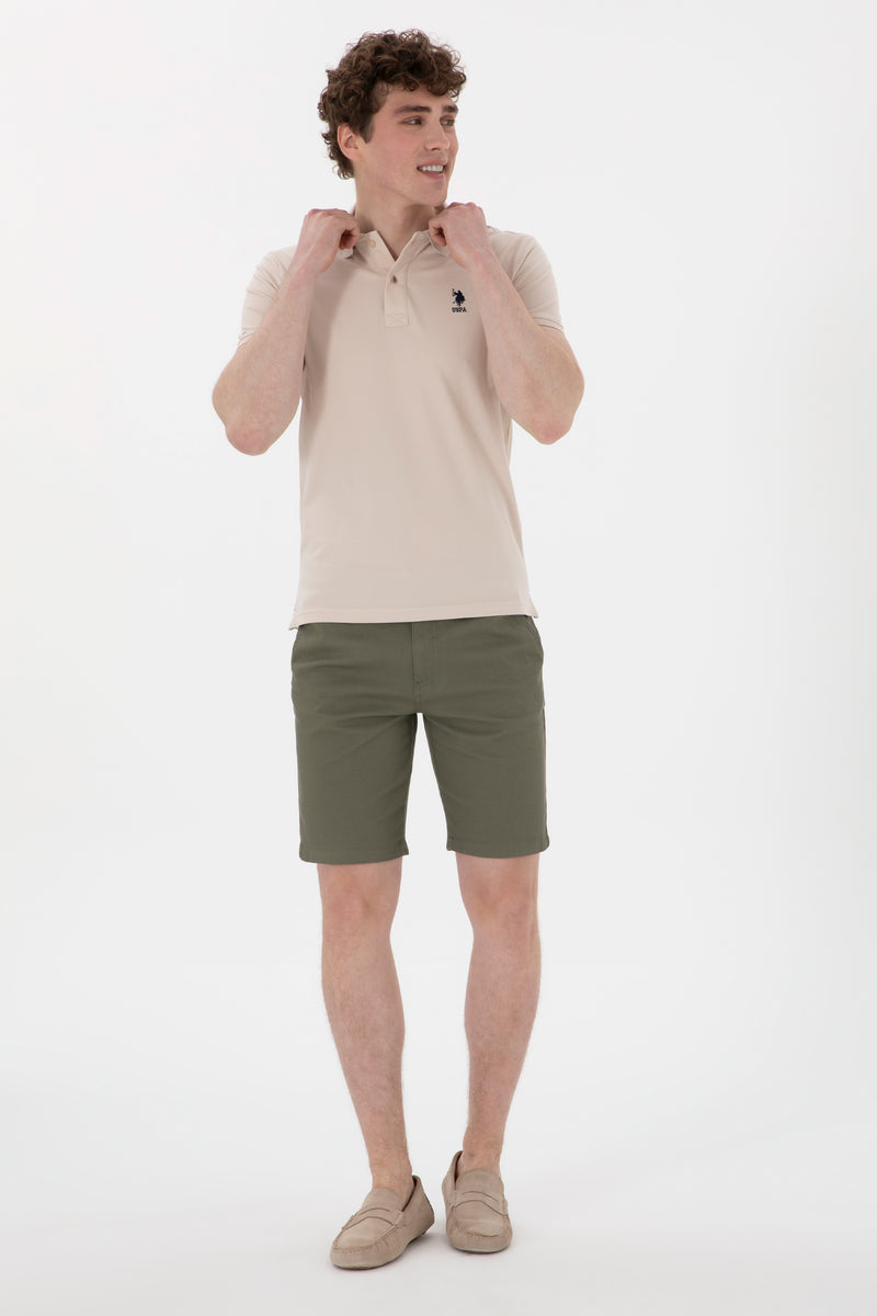 Pantaloni Scurti Barbat Tip Capri Kaki