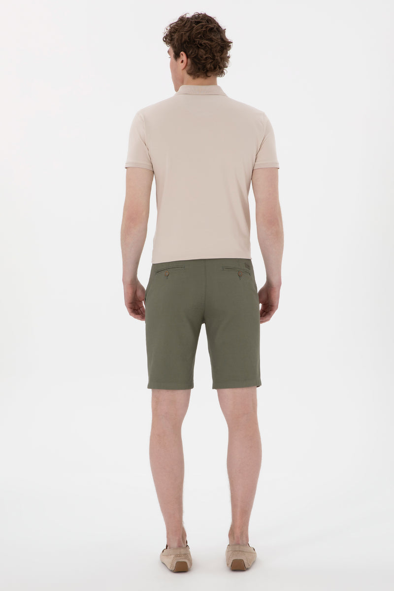 Pantaloni Scurti Barbat Tip Capri Kaki